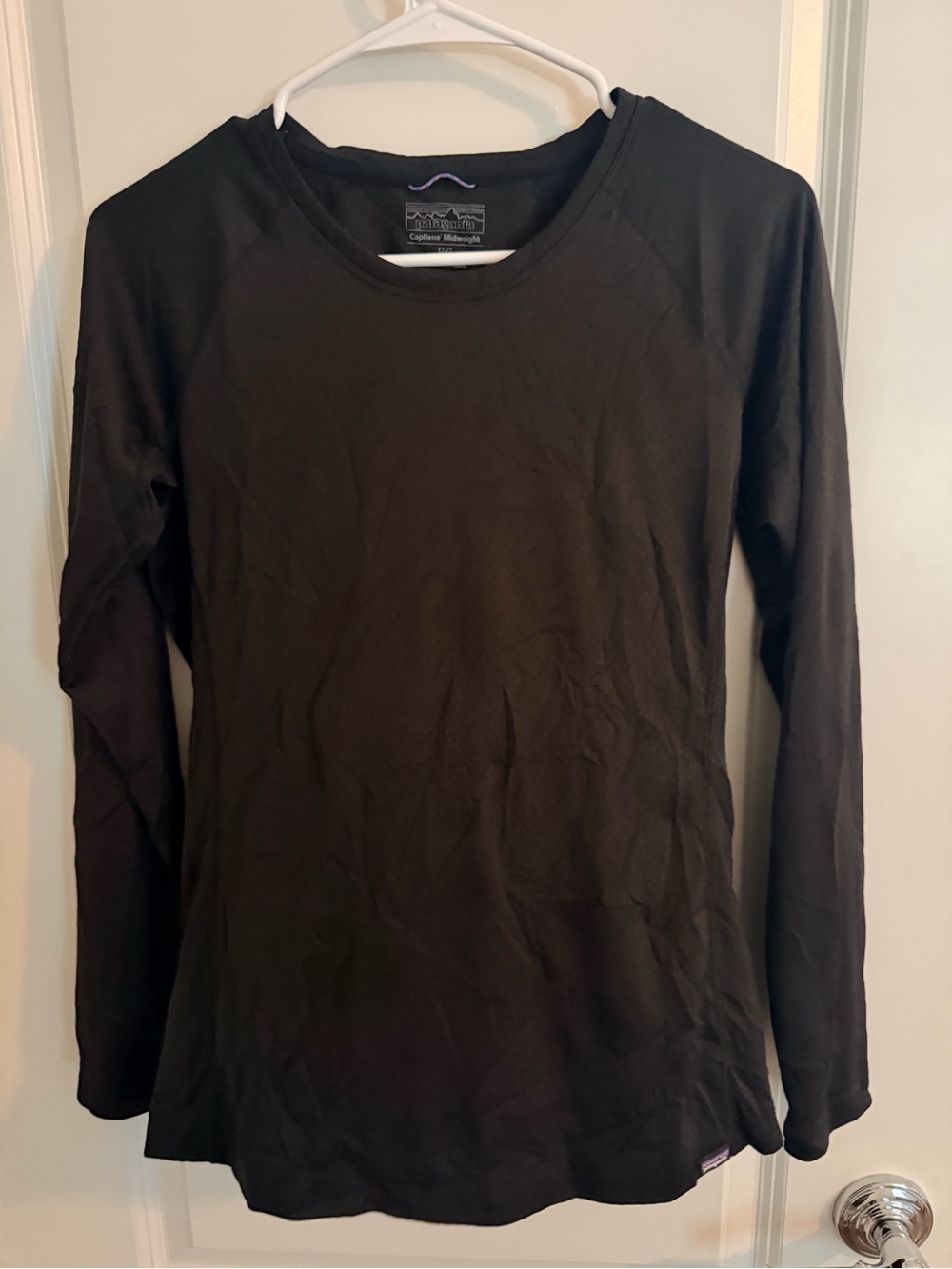 Patagonia Black Long-Sleeve Crewneck Tee